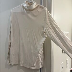 Elegant Cream Turtleneck Top- Lands End
